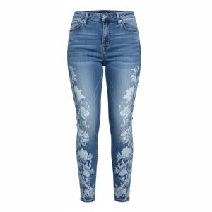 Liverpool Blue Floral Ankle Jeans size 4/27